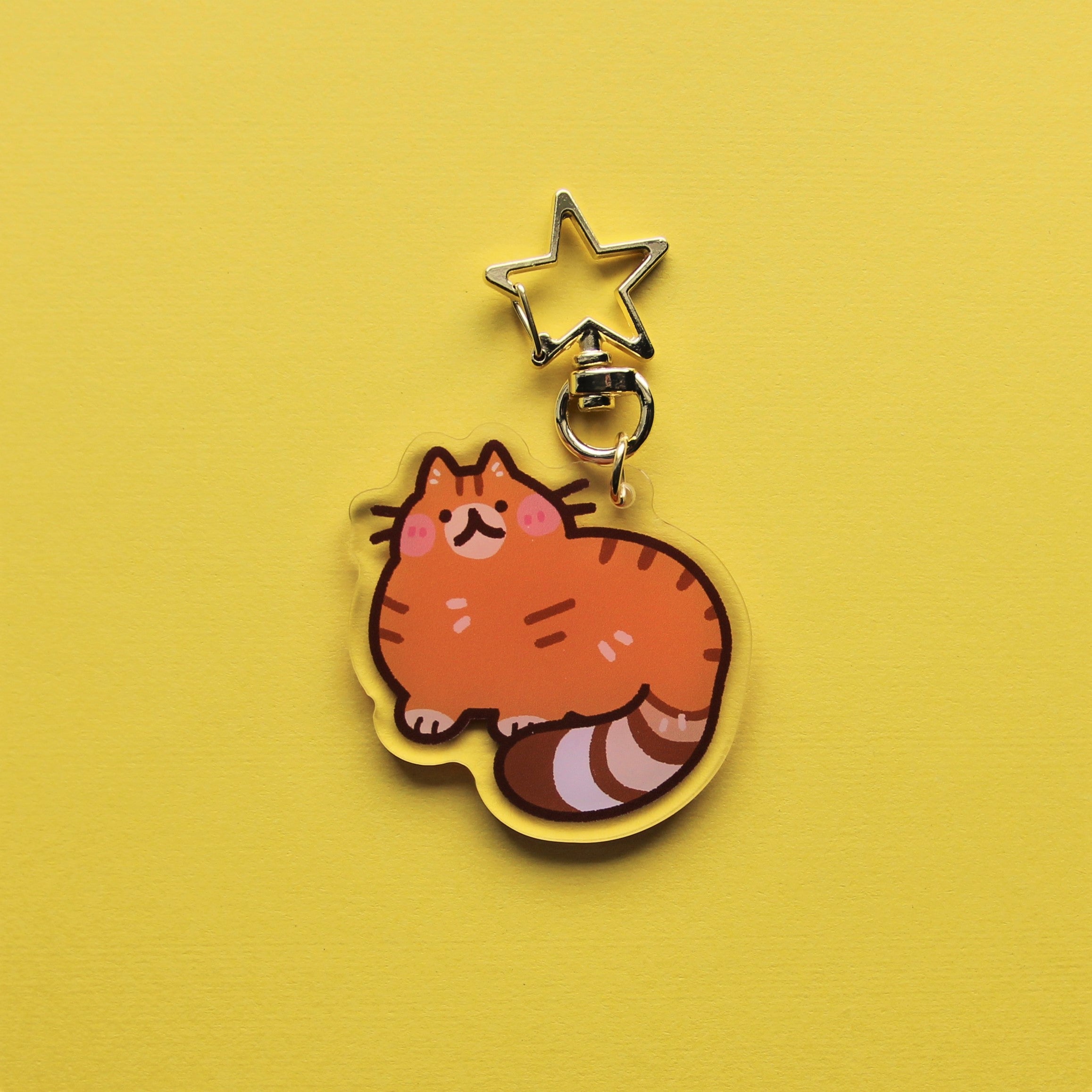 Orange Tabby Cat Keychain
