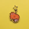 Orange Tabby Cat Keychain