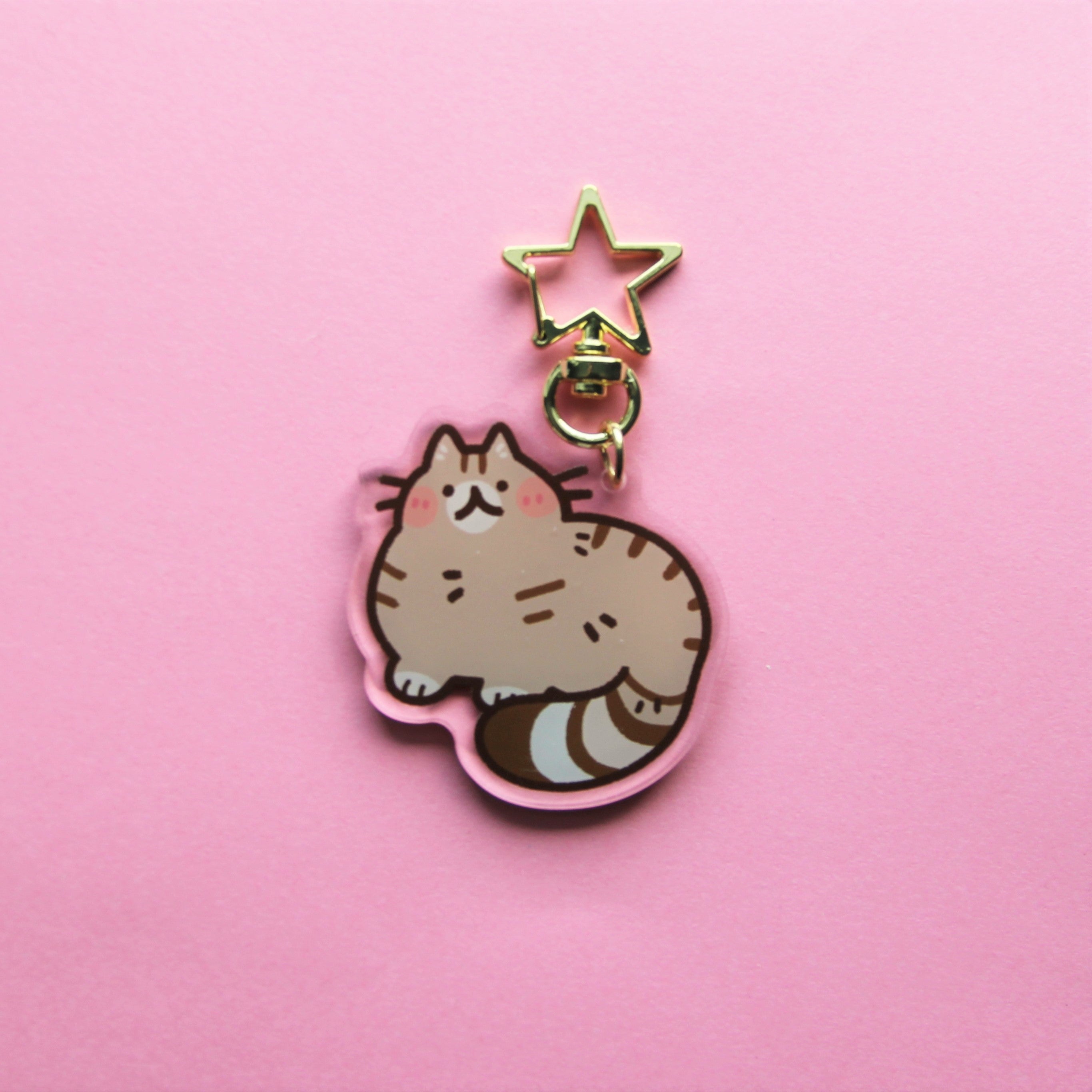 Brown Tabby Cat Keychain