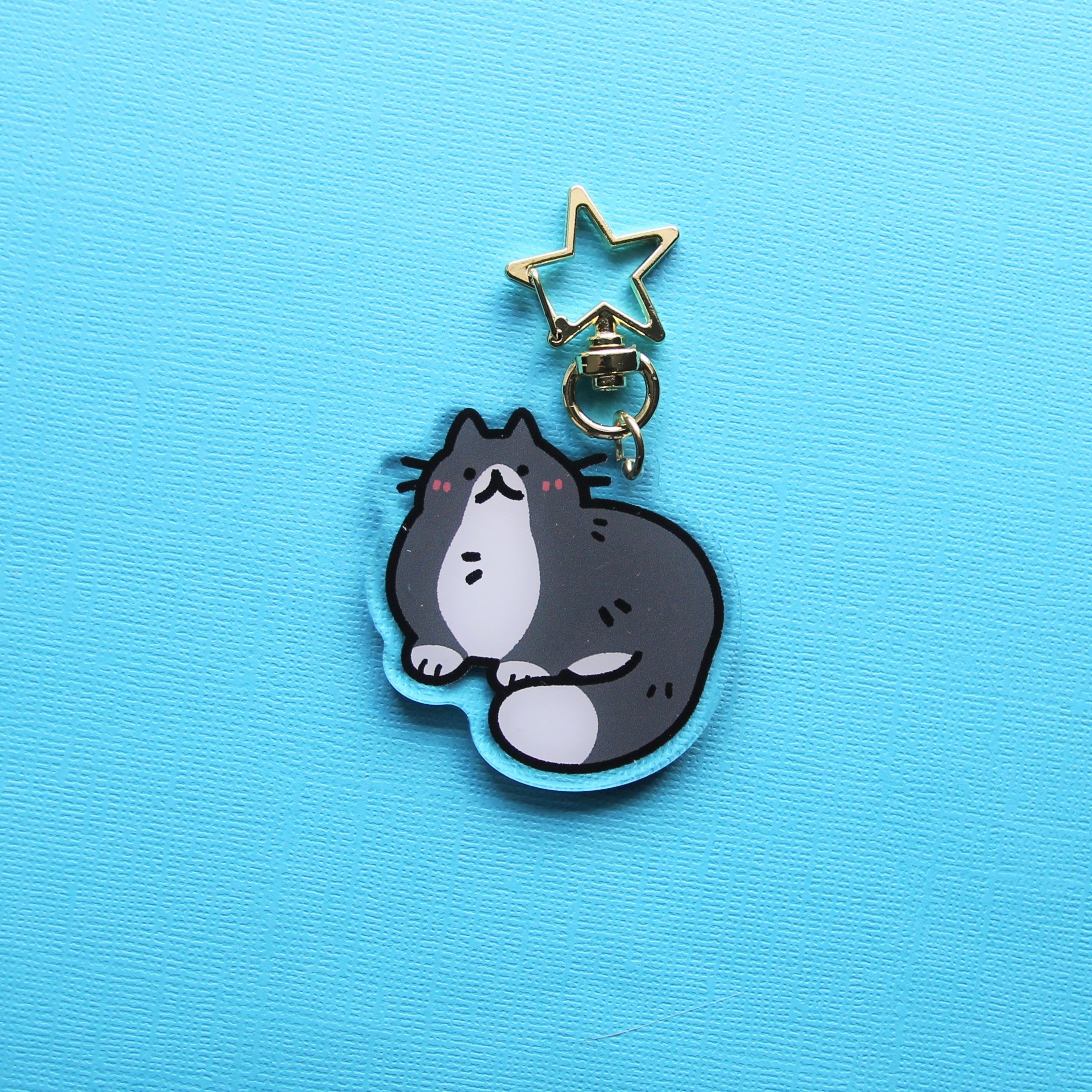 Tuxedo Cat Keychain