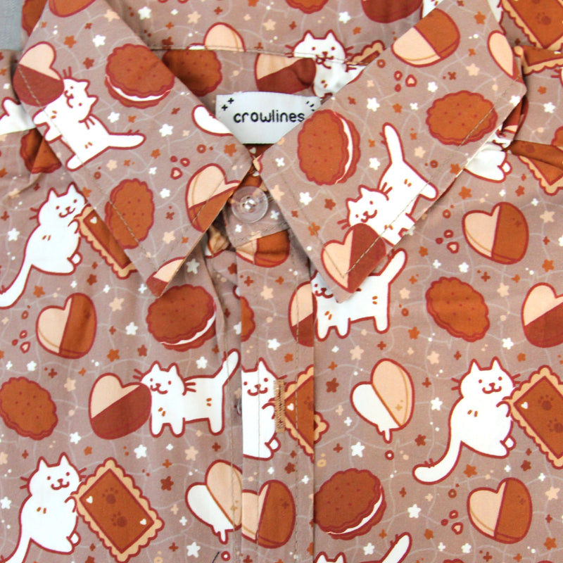Chocolate Biscuit Button Up Shirt