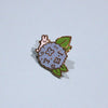 Blue Hydrangea Bunny Enamel Pin