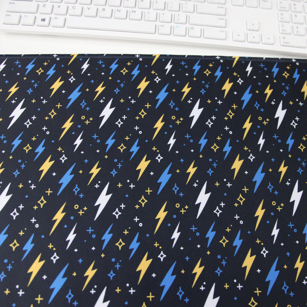Black Lightning Desk Mat
