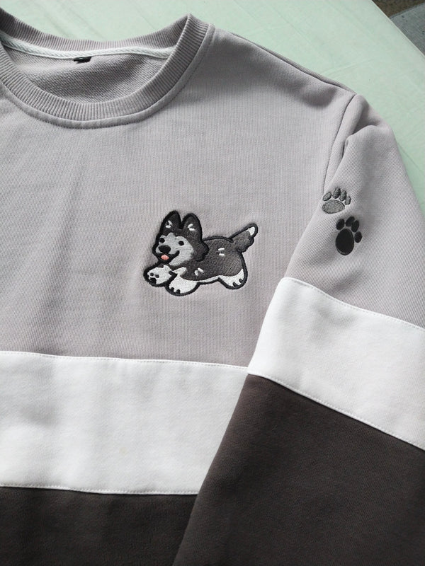 Husky Color Block Sweatshirt