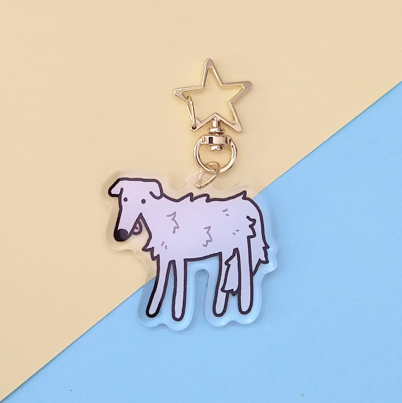 Borzoi Keychain
