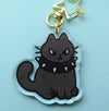 Bad Kitty Keychain (Black Cat)