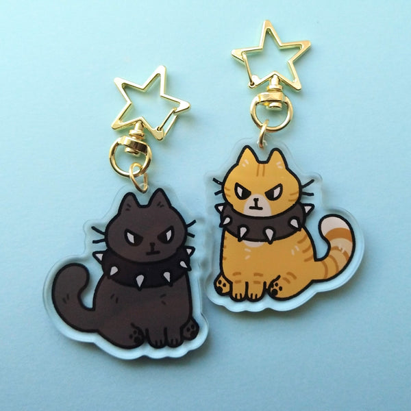 Bad Kitty Keychain (Orange Tabby Cat)