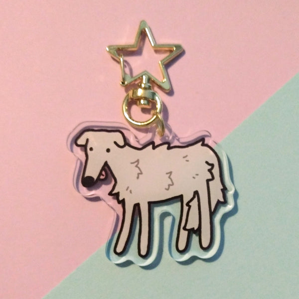 Borzoi Keychain