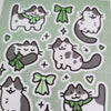 Pretty Bow Kitty (Cow Cat) Sticker Sheet