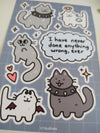 Good Kitty Bad Kitty Sticker Sheet