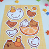 Orange Chicken Sticker Sheet
