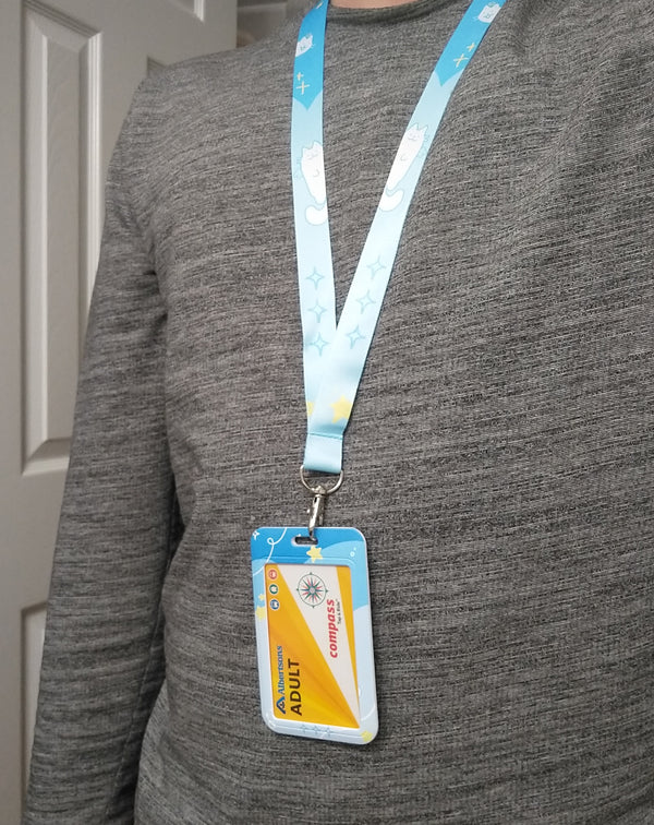 Angel Cat Card Holder + Lanyard