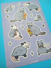 Raccoon Opossum Sticker Sheet