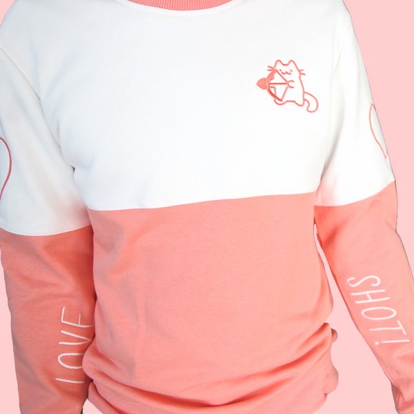 Love Shot Color Block Sweatshirt