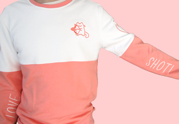 Love Shot Color Block Sweatshirt