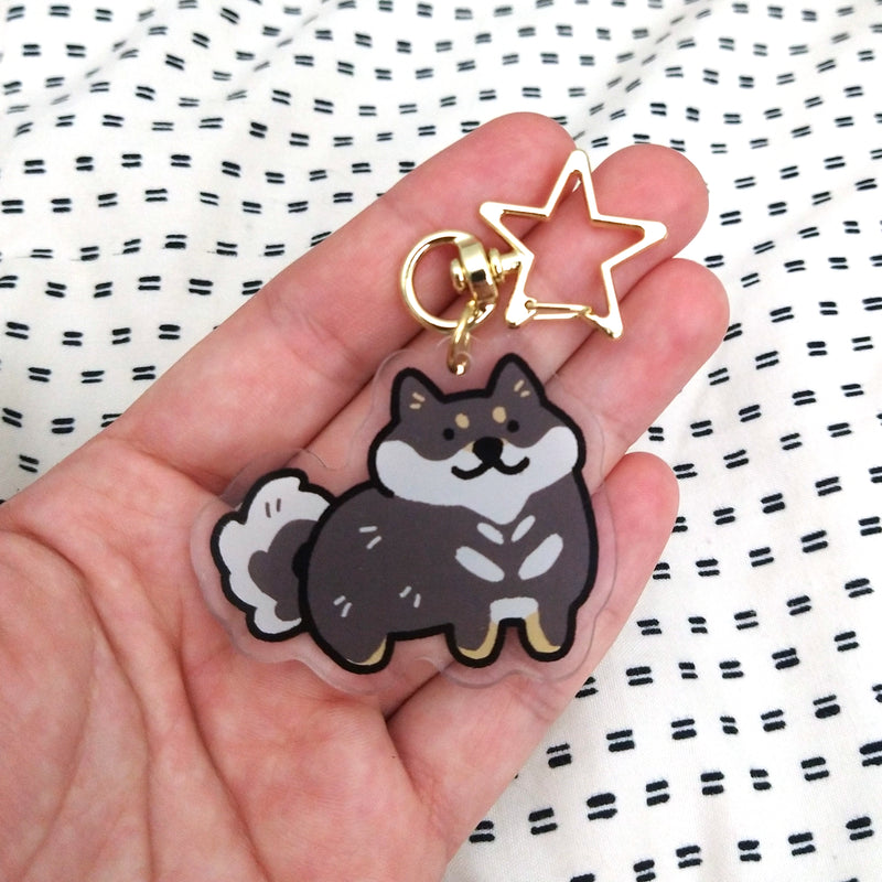 Black Shiba Inu Keychain
