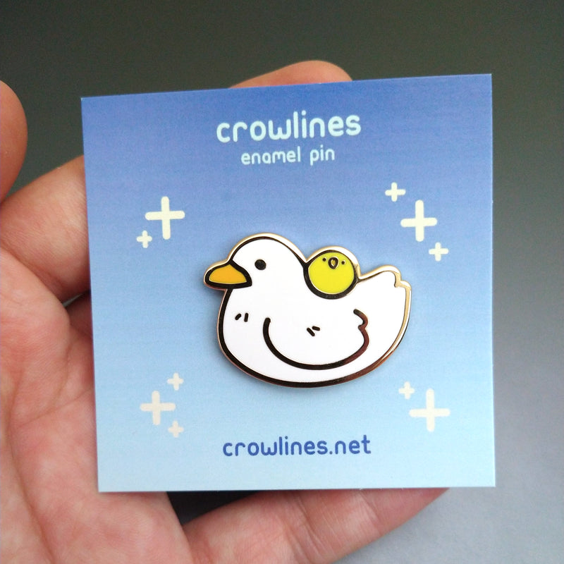 Duck and Duckling Enamel Pin
