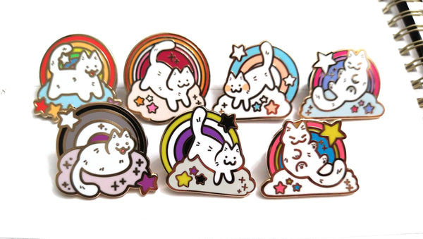 Bi Kitty Pride Enamel Pin