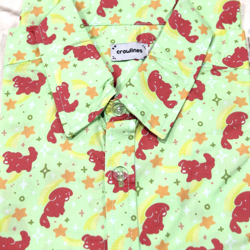 Spring Summer Night Button Up Shirt