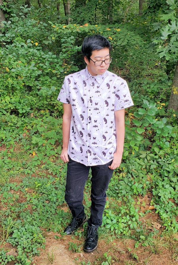 Bats and Cats Button Up Shirt