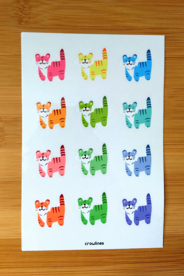 Tiger Clear Sticker Sheet