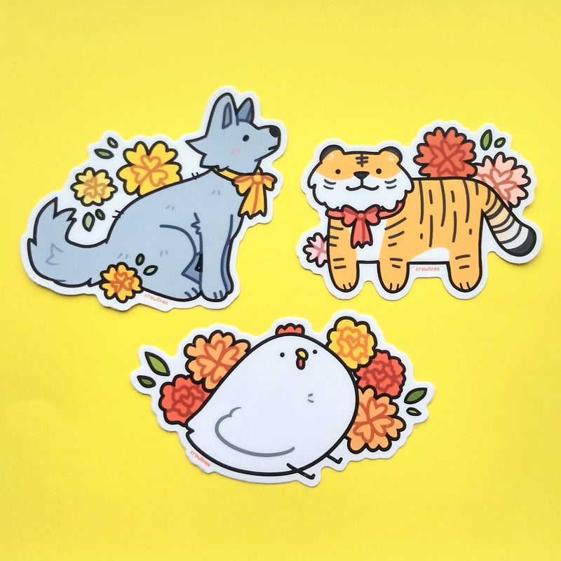 Autumn Flowers Sticker Set
