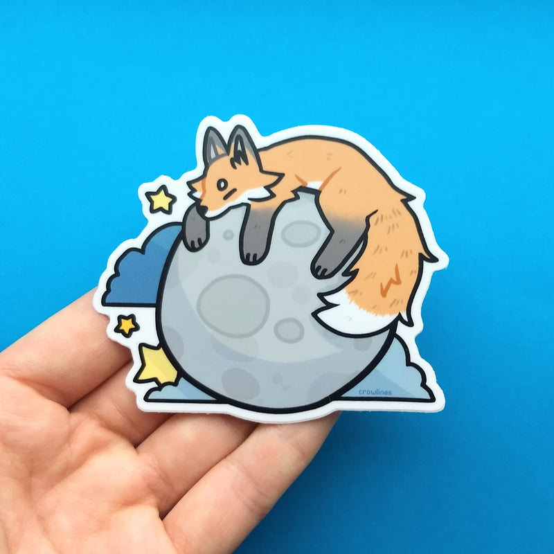 Fox on the Moon Sticker