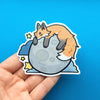 Fox on the Moon Sticker