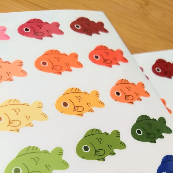 Rainbow Fish Clear Sticker Sheet