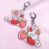 Strawberry Cat Keychain