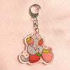 Strawberry Cat Keychain