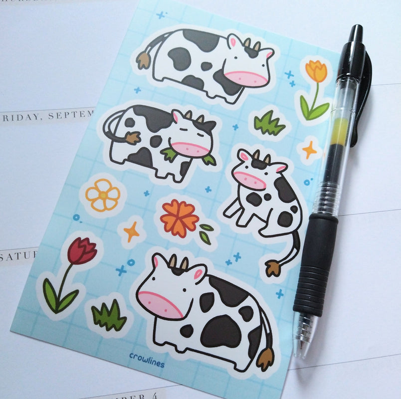 Cow Sticker Sheet