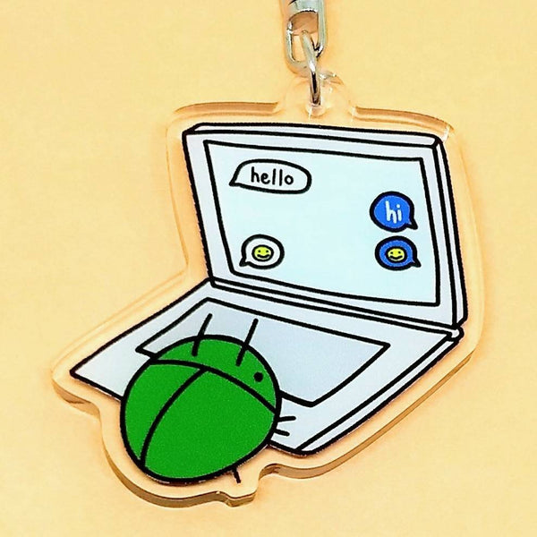 Computer Bug Keychain