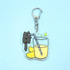 Orange Juice Cat Keychain