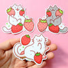 Strawberry Cat Sticker Set
