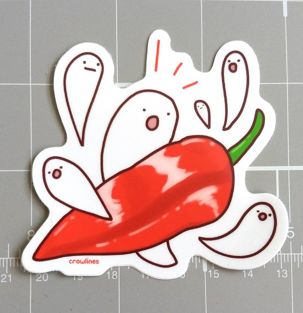 Ghost Pepper Sticker Crowlines