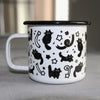 Black Cat Enamel Mug