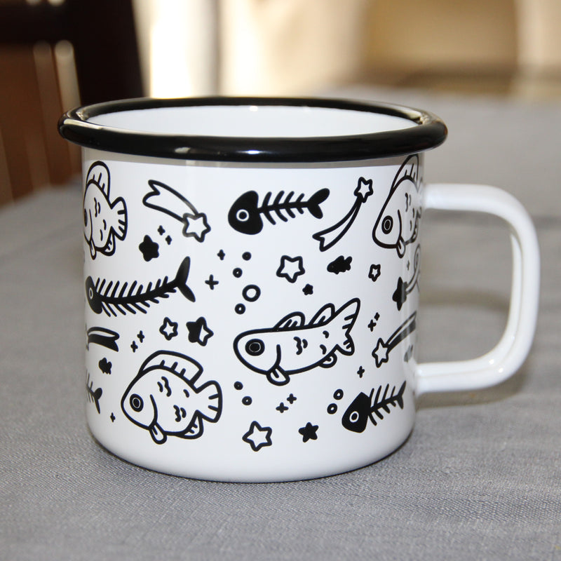 Wish Upon a Fish Enamel Mug