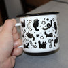 Black Cat Enamel Mug