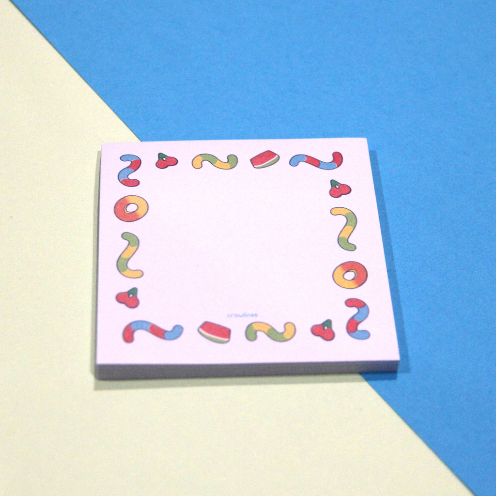 Sour Gummy Candy Sticky Notes | crowlines
