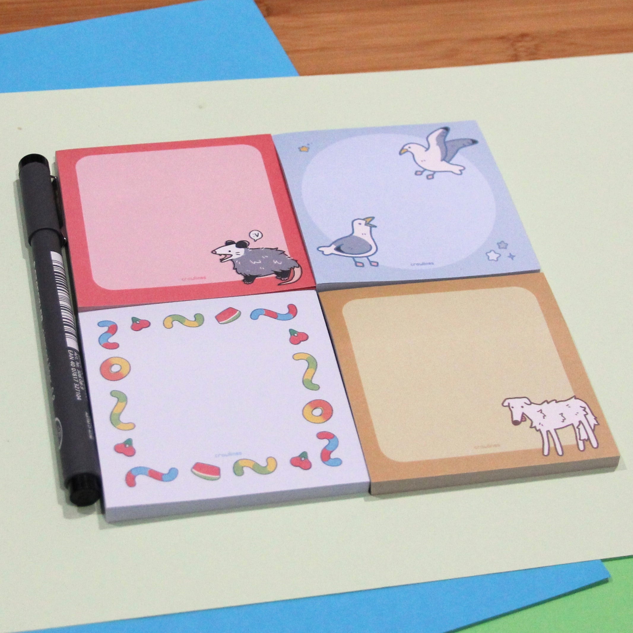 Sour Gummy Candy Sticky Notes | crowlines