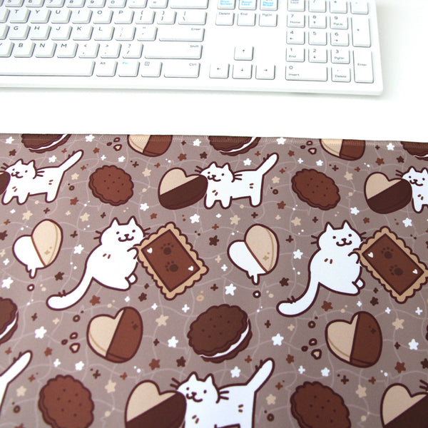 Chocolate Biscuit Desk Mat