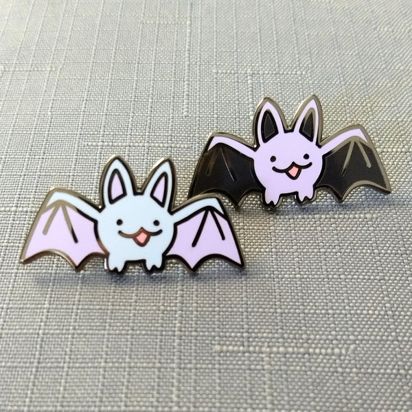 White Bat Enamel Pin
