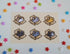 postcard mini print of six cats in cardboard boxes drawn in a kawaii style