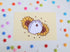 postcard mini print of a cute hamster holding a sunflower seed, with sunflowers in the background