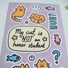 Orange Tabby Cat Sticker Sheet