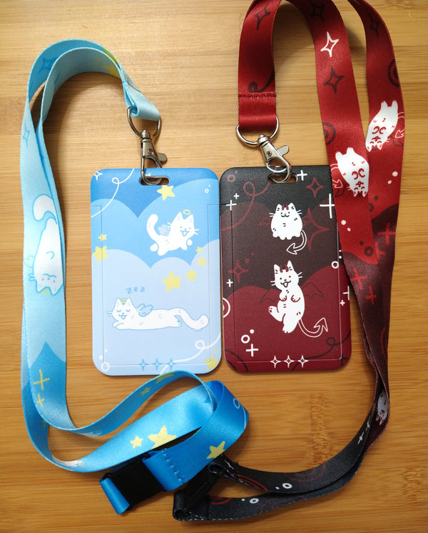 Devil Cat Card Holder + Lanyard