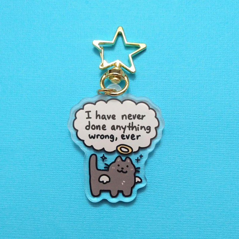 Innocent Angel Keychain (Black Cat)