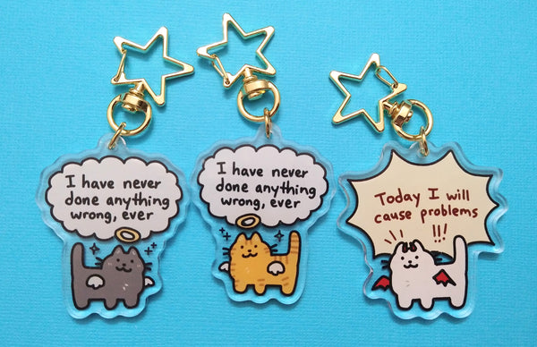 Innocent Angel Keychain (Orange Tabby Cat)