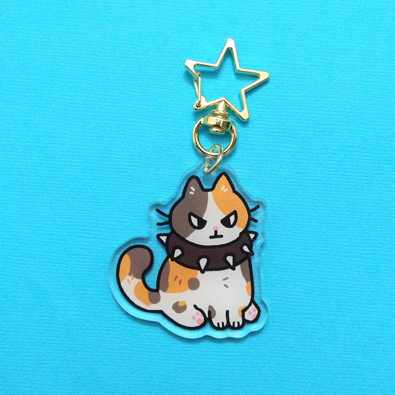 Bad Kitty Keychain (Calico Cat)